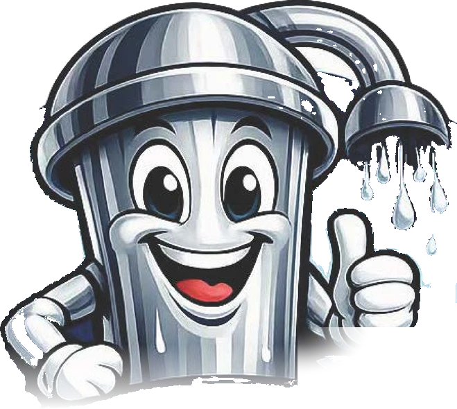 Suds, the Houston Shower & Bath mascot: a smiling chrome shower head giving a thumbs-up